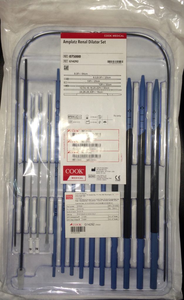 Amplatz Renal Dilator Set 630 Fr Cook Medical G14292 Ref 075000