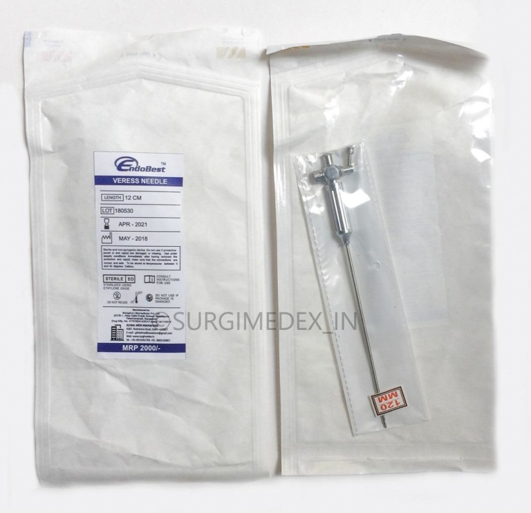 Veress needle 120mm 150mm Pneumoperitoneum Needle - Surgimedex.in