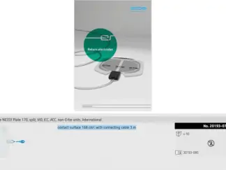 ERBE Nessy Plate 170, split, VIO, ICC, ACC, non-Erbe units, International with connecting cable 3 m REF 20193-074
